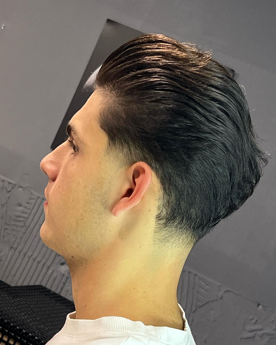Slick back με fade
